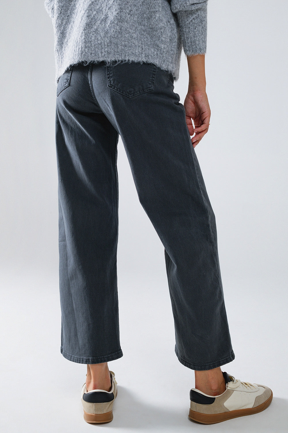Vaqueros cropped wide leg grises Q2
