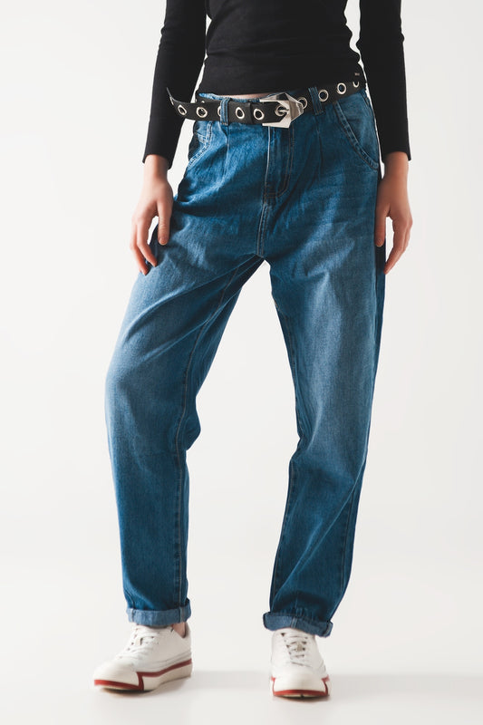 Q2 Vaqueros de corte skater tapered de algodón