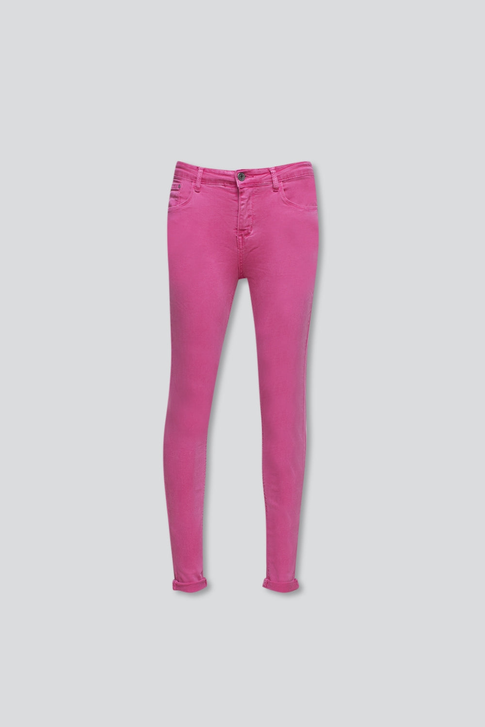 Vaqueros de talle alto color fucsia Q2