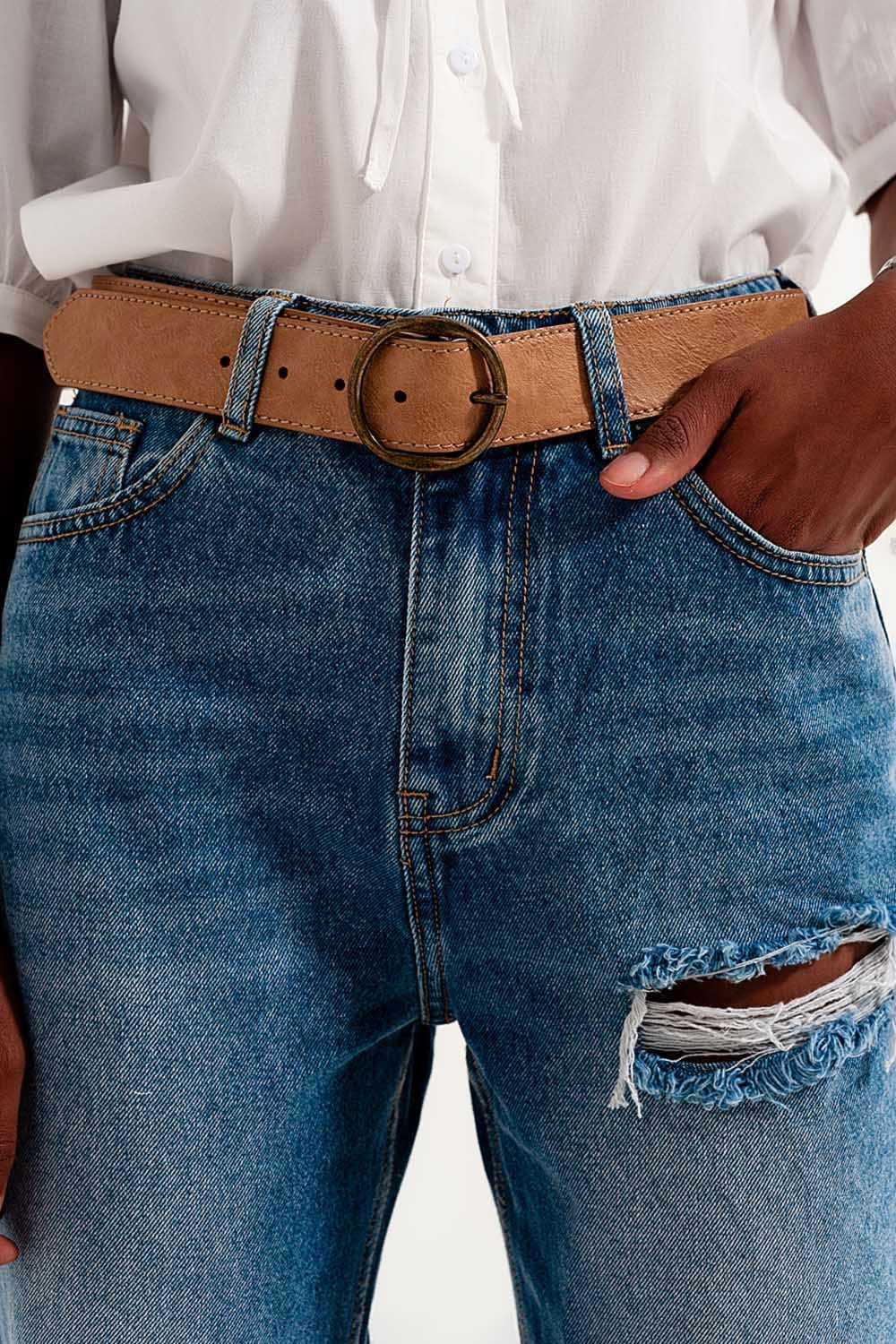 Vaqueros mom azules con rotos Q2