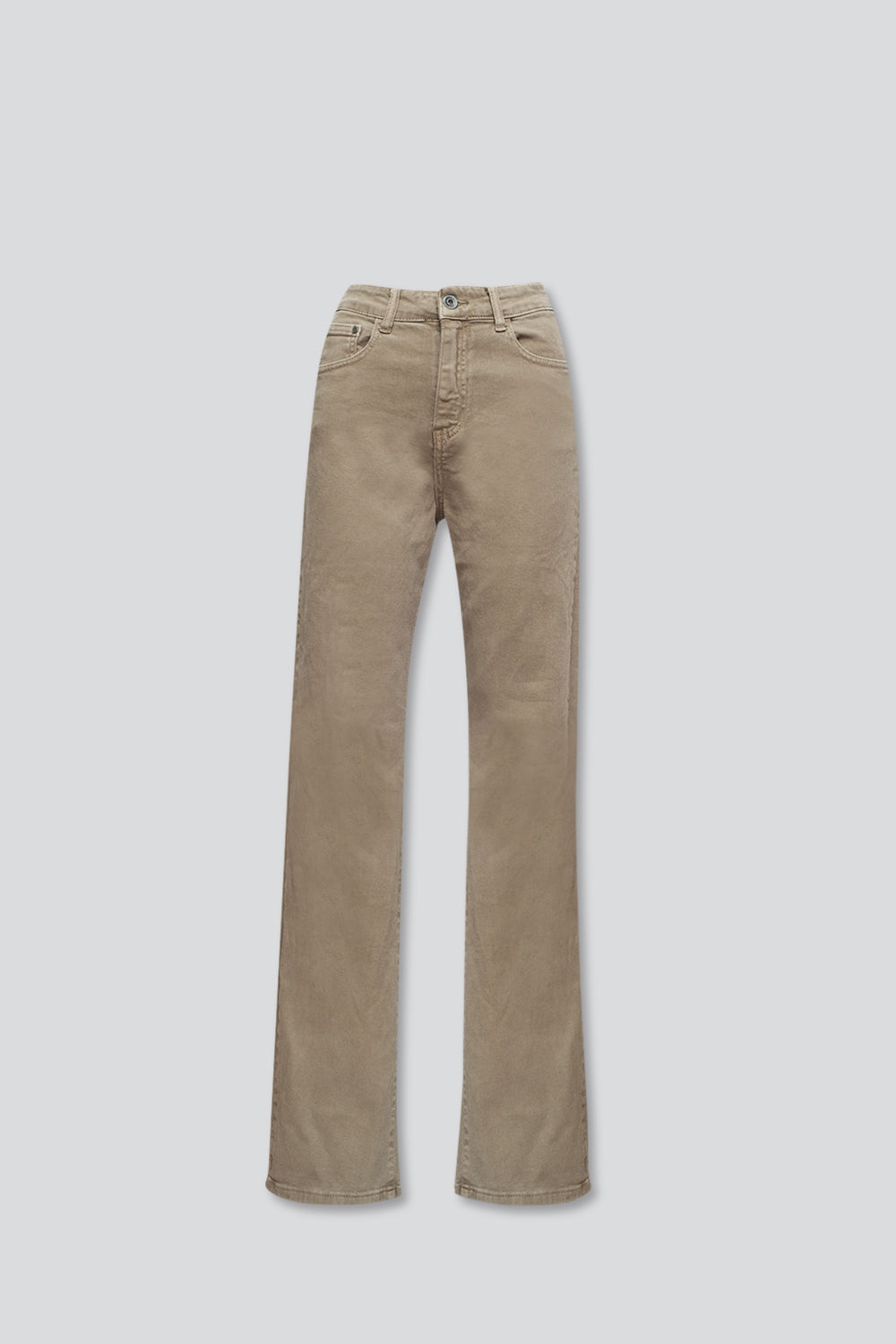 Vaqueros mom beige de tiro alto y corte holgado Q2