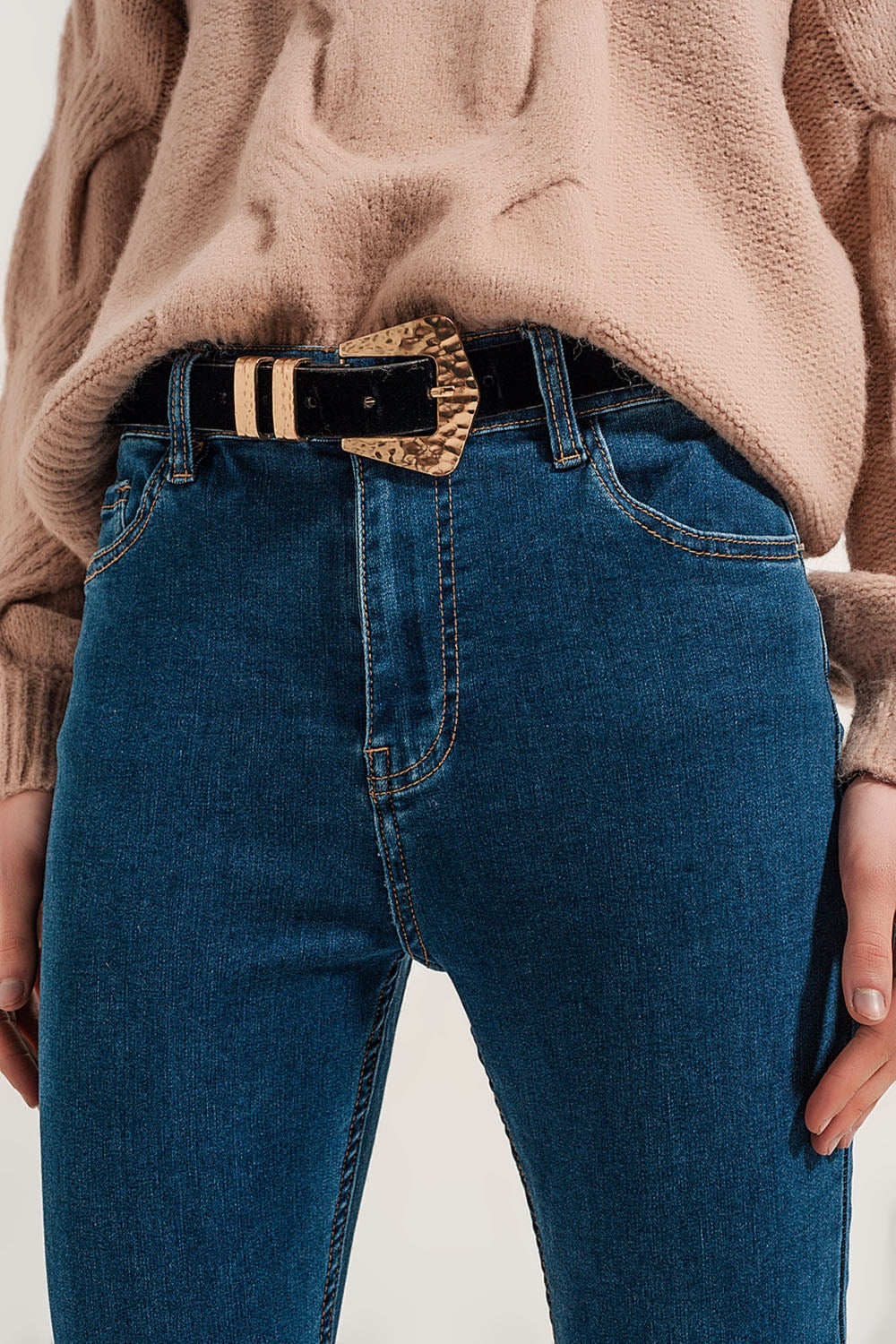 Vaqueros super skinny con lavado azul medio Q2