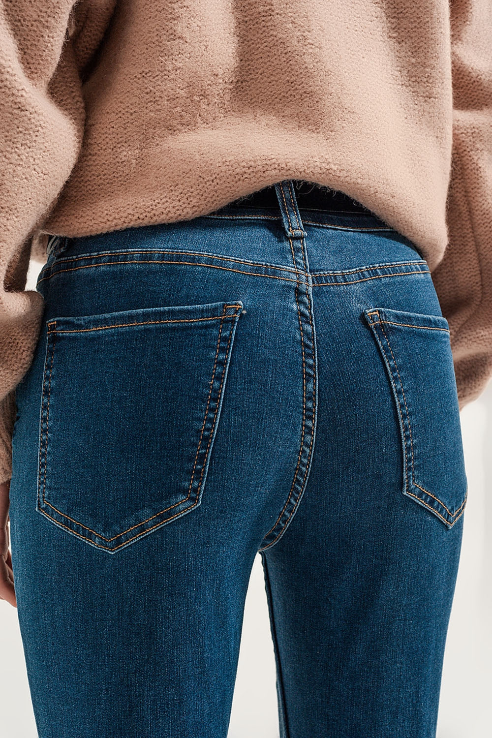 Vaqueros super skinny con lavado azul medio Q2