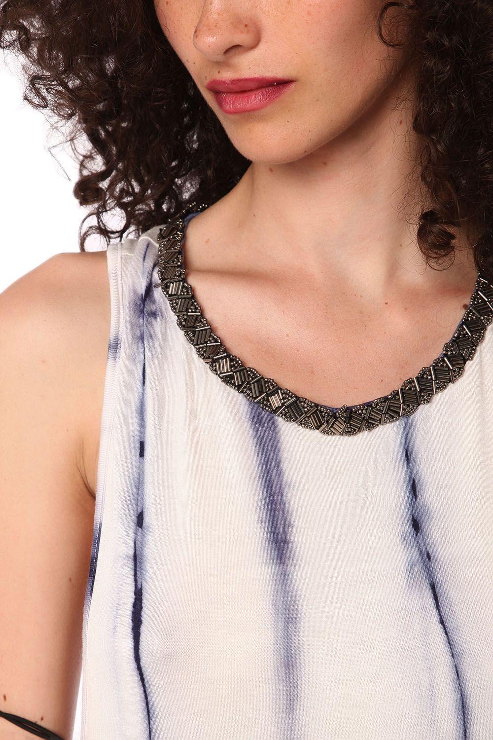 Vestido camisola efecto teñido azul Q2