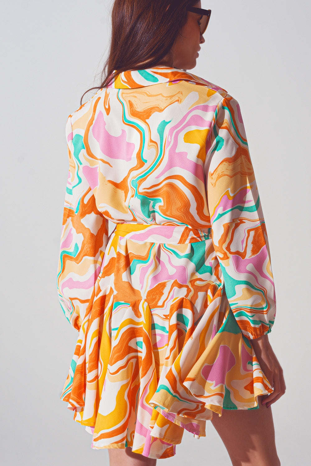 Vestido estampado psicodélico en multicolor Q2