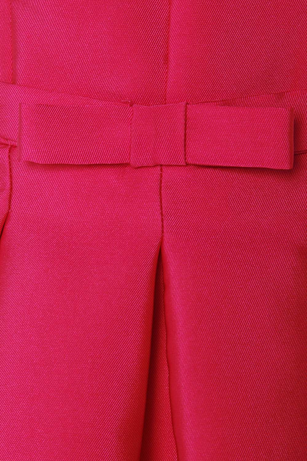 Vestido skater fucsia con lazo en la cintura Q2